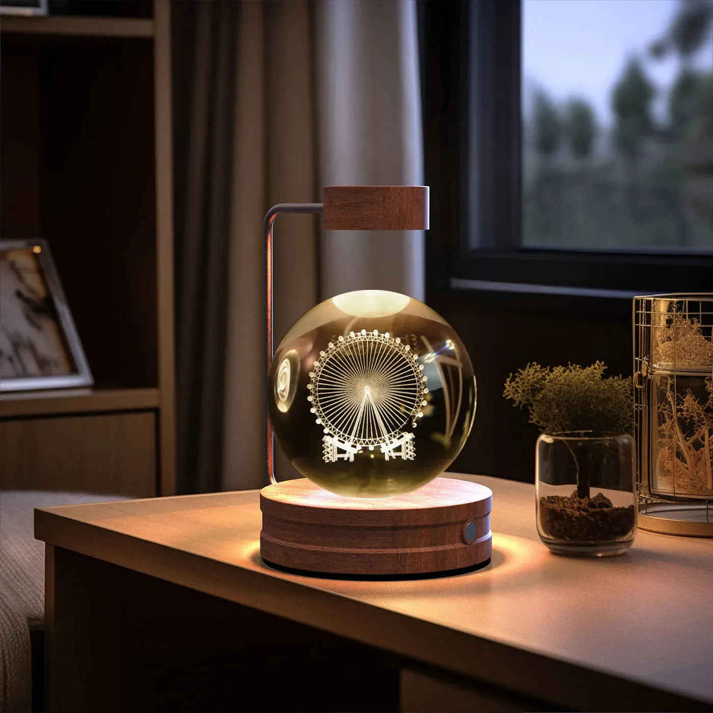 Crystal Ball Cosmic Dinosaur Indoor Night Light USB Power Warm Bedside Light Birthday Gift Night Lamp - Bella Enchanté